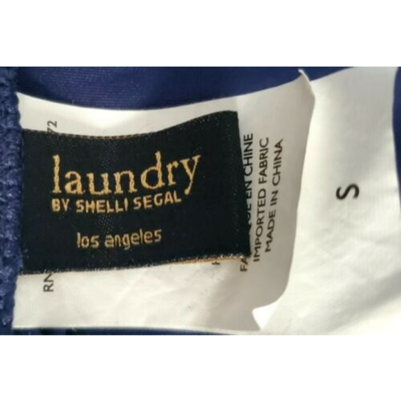 Laundry by Shelli Segal Blue Strapless Cocktail Dress High Low Fit & Flare Sz S - Picture 4 of 6